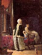 MIERIS, Frans van, the Elder A Young Woman in the Morning china oil painting reproduction